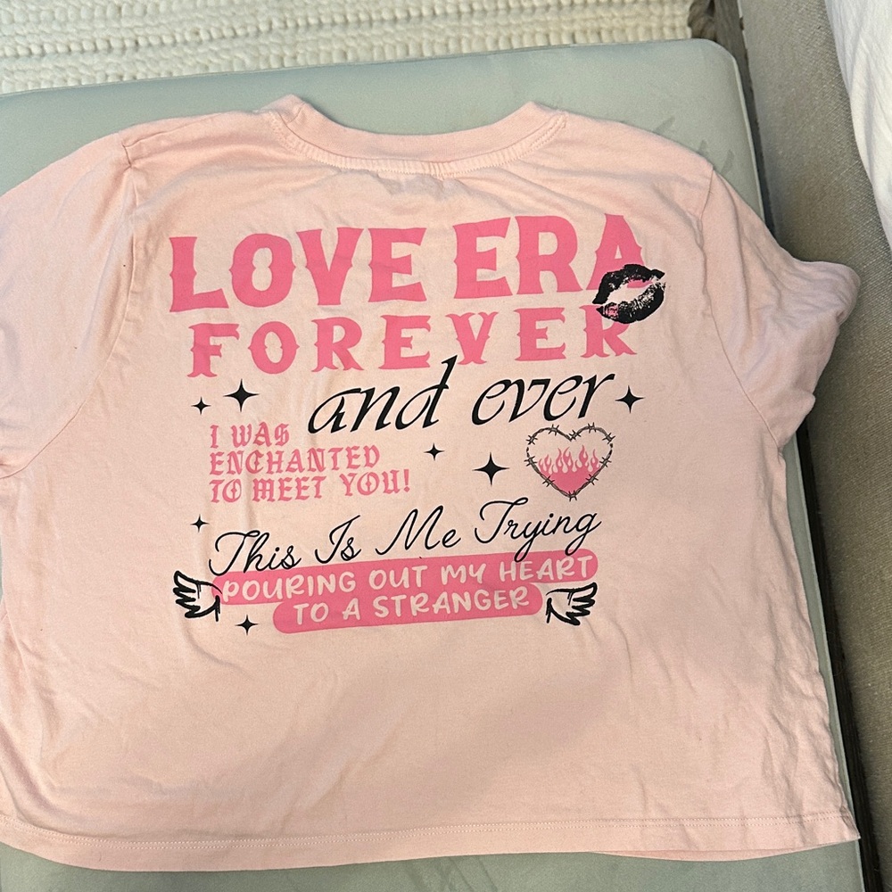 Pink Taylor Swift Love Eras  Graphic Short Sleeve Tee